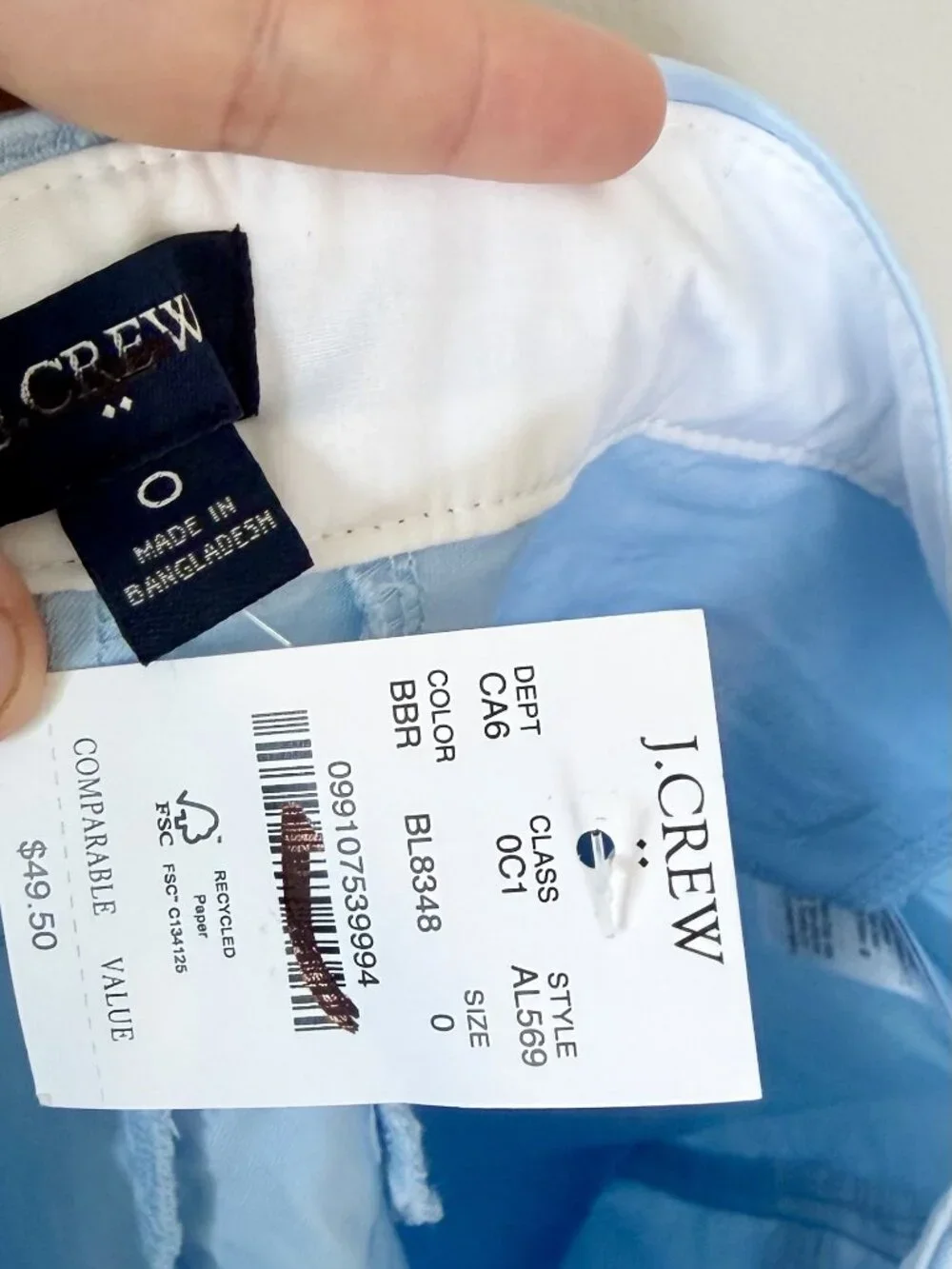 J. Crew crew light